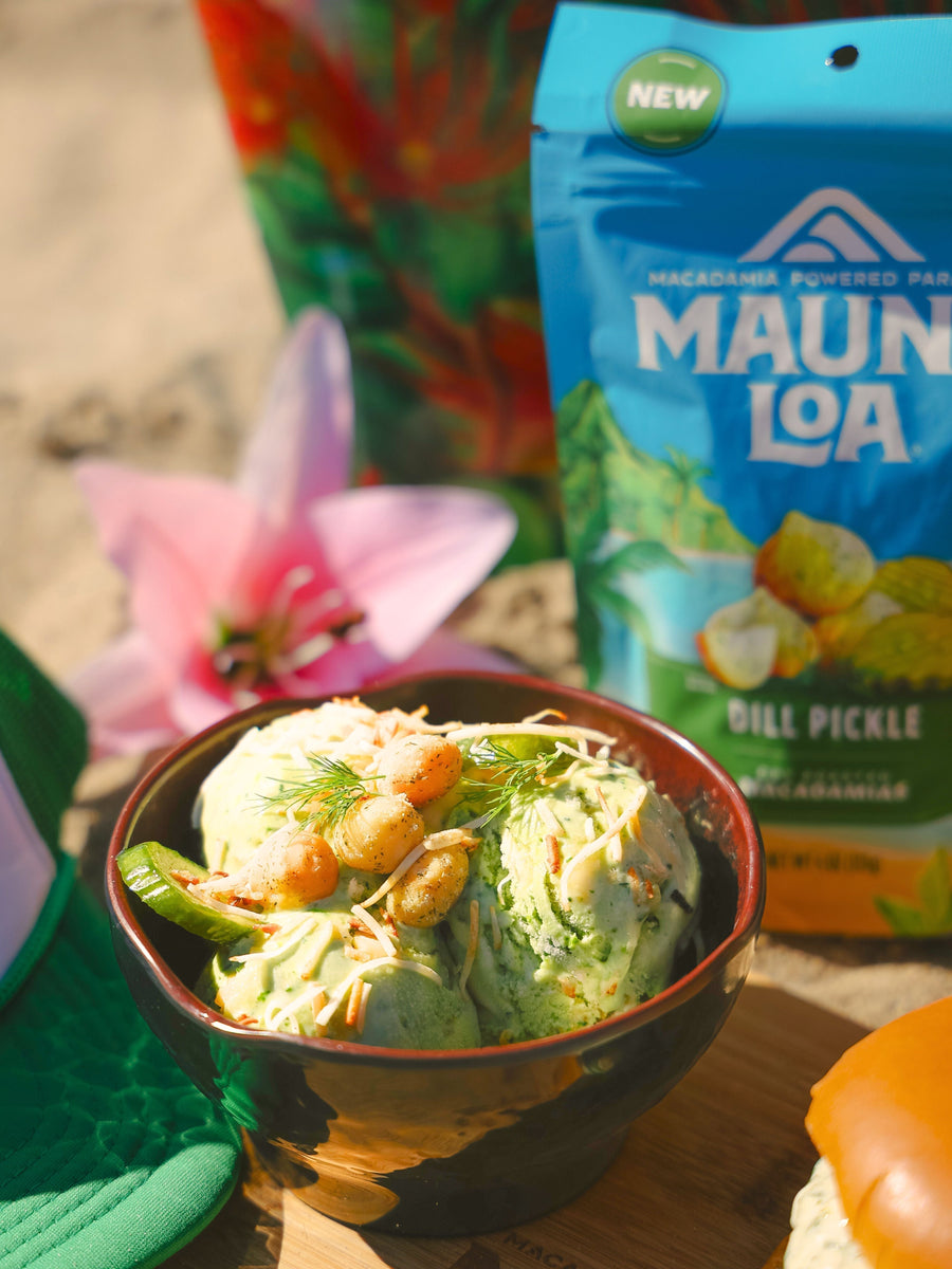 MAKA LASSI / マカ ラッシ / OUR LIFE アンチヒーロー Fatty Mart × Mauna Loa — Dill Pickle Macadamia Crunch Ice Cream