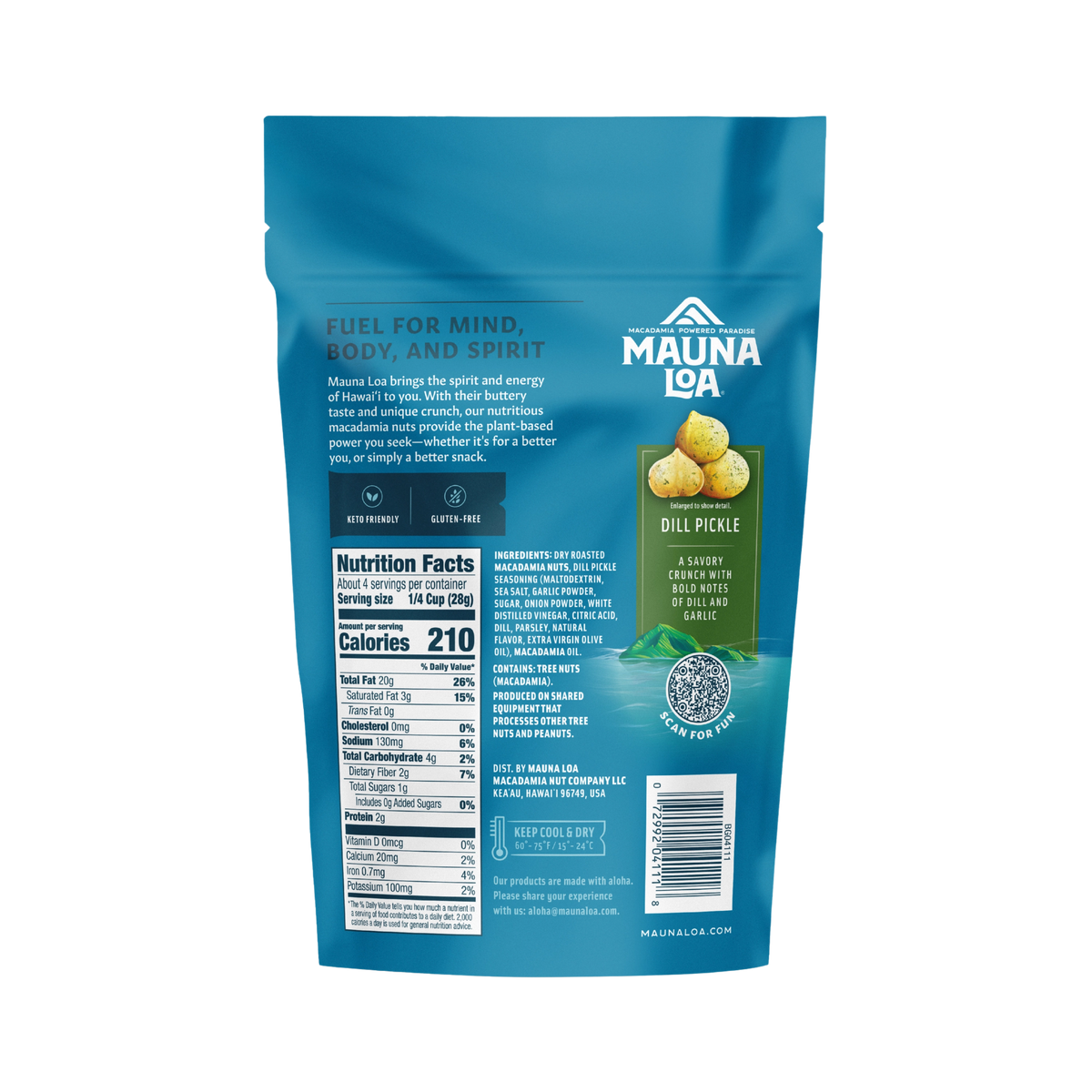 Flavored Macadamias | Maui Onion and Garlic Small Bag | Mauna Loa