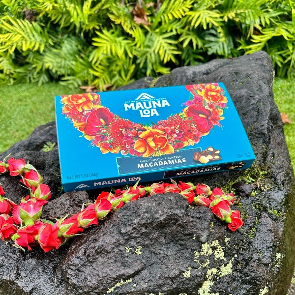 Limited Edition Lei Design Milk Chocolate Covered Macadamia Box