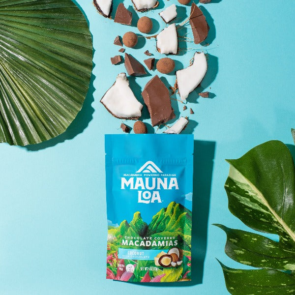 Chocolate Covered Macadamias | Milk Chocolate Coconut | Mauna Loa