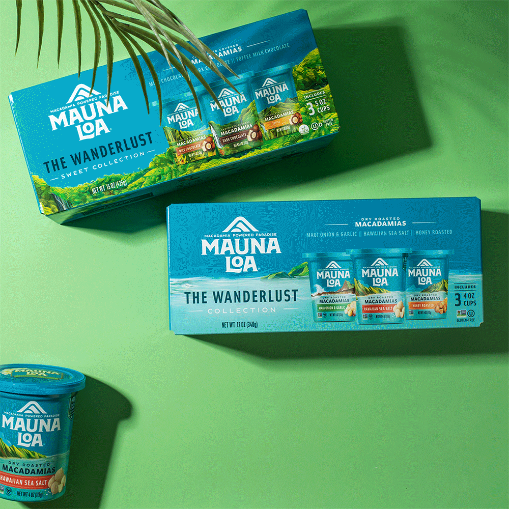 Flavored Macadamias | Wanderlust Collection Flavored Cups | Mauna