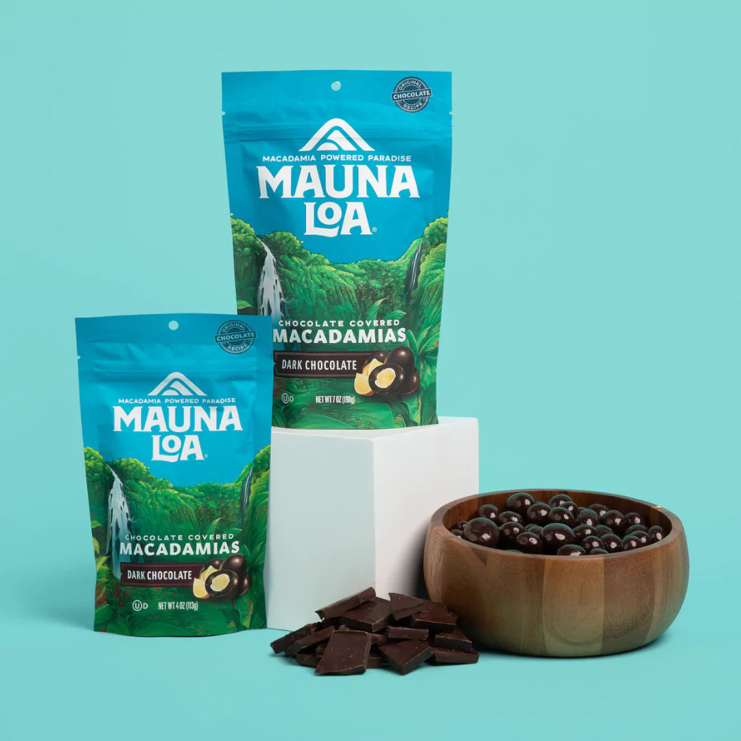 Dark Chocolate Covered Macadamia Nuts | 4oz Small Bag | Mauna Loa