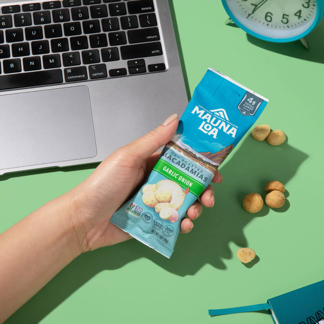 Flavored Macadamias | Maui Onion & Garlic Snack Macs | Mauna Loa