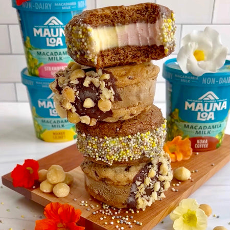 Kona Coffee Ice Cream Sandwiches