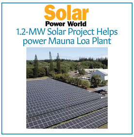 1.2-MW Solar Project Helps Power Mauna Loa Plant