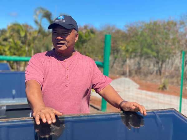 Hawaii Kai Salt Master Cameron Hiro at the Salt Farm