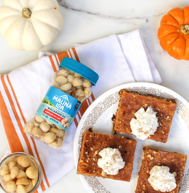 Mauna Loa Mac Nut Pumpkin Pie Bars