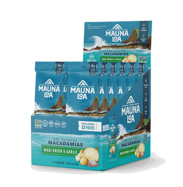 Flavored Macadamias - Maui Onion & Garlic Snack Macs - Hawaiian Host X Mauna Loa