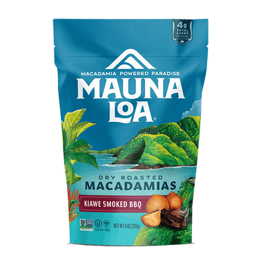 Flavored Macadamias - Kiawe Smoked BBQ Medium Bag - Hawaiian Host X Mauna Loa