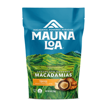 Chocolate Covered Macadamias - Milk Chocolate Toffee Medium Bag - Hawaiian Host X Mauna Loa