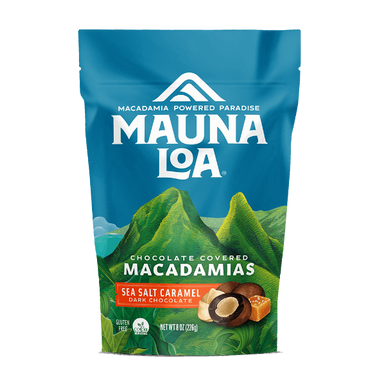Chocolate Covered Macadamias - Dark Chocolate Sea Salt Caramel Medium Bag - Hawaiian Host X Mauna Loa