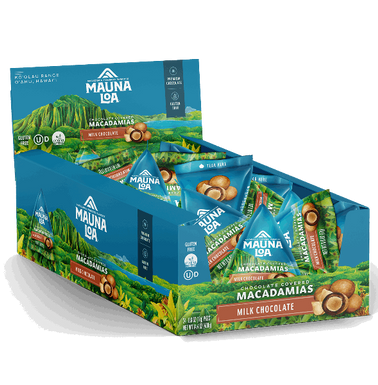 Chocolate Covered Macadamias - Milk Chocolate Mini Mauna - Hawaiian Host X Mauna Loa