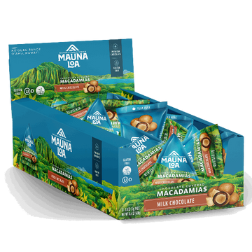 Chocolate Covered Macadamias - Milk Chocolate Mini Mauna - Hawaiian Host X Mauna Loa