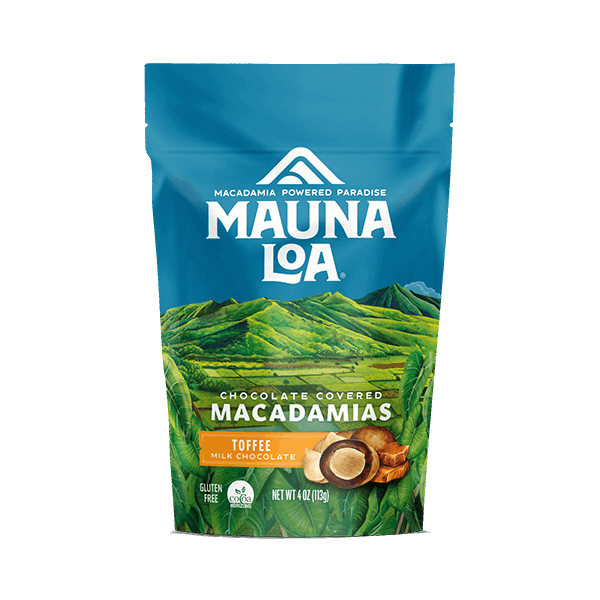 Chocolate Covered Macadamias - Milk Chocolate Toffee Small Bag - Hawaiian Host X Mauna Loa