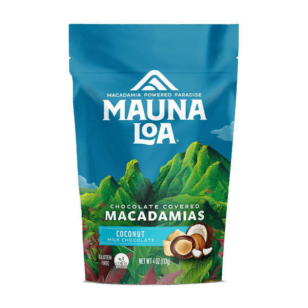 Chocolate Covered Macadamias | Milk Chocolate Coconut | Mauna Loa