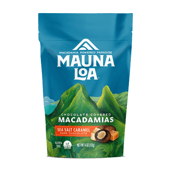 Chocolate Covered Macadamias - Dark Sea Salt Caramel Small Bag - Hawaiian Host X Mauna Loa