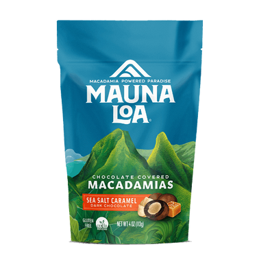 Chocolate Covered Macadamias - Dark Sea Salt Caramel Small Bag - Hawaiian Host X Mauna Loa