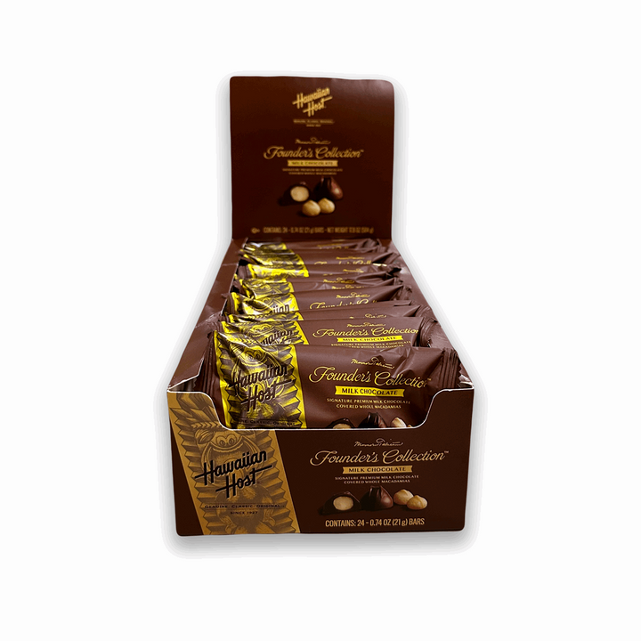 Founder's Collection Milk Chocolate Bars (24 Pieces) - Hawaiian Host X Mauna Loa