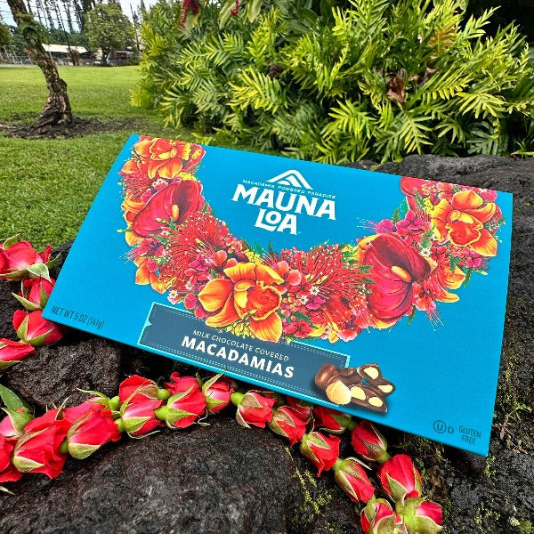 Limited Edition Lei Design Milk Chocolate Covered Macadamia Box