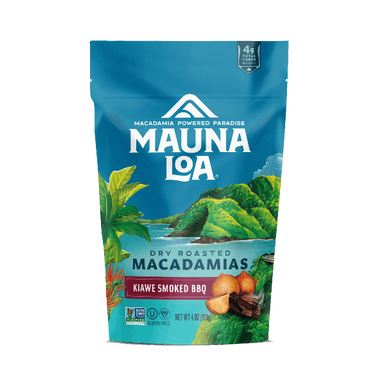 Flavored Macadamias - Kiawe Smoked BBQ Bag - Hawaiian Host X Mauna Loa
