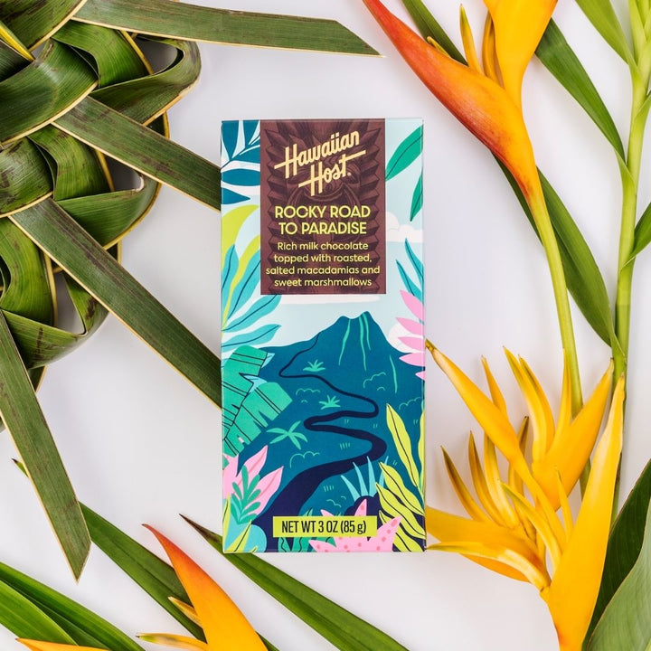 Rocky Road to Paradise Chocolate Bar - Hawaiian Host X Mauna Loa