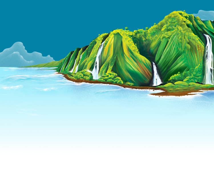 hawaii island illustration